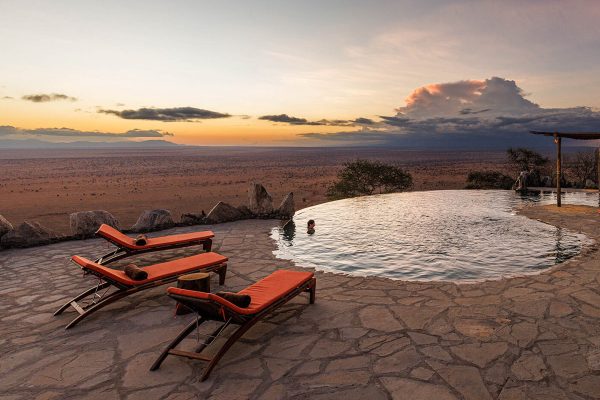 Kenya Vacation Packages - Lions Bluff Infinity Pool, Tsavo Kenya